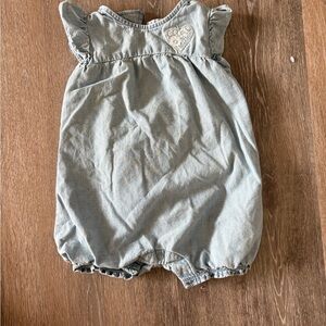 Carter's Gray Bodysuit with Heart Detail